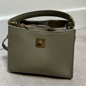 Zara Top Handle Small Green Purse